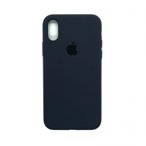 Оригинальный чехол Silicone Case 360 с микрофиброй для Iphone X / XS – Темный синий