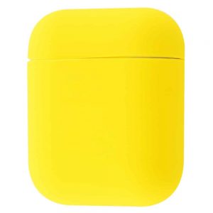 Чехол для наушников Silicone Case Ultra Slim для Apple Airpods – Lemon yellow