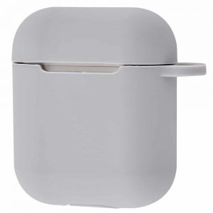Чехол для наушников Colourful Case + карабин для Apple Airpods – Gray