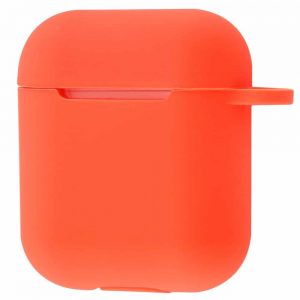 Чехол для наушников Colourful Case + карабин для Apple Airpods – Nectarine