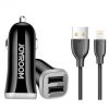 Автомобильное зарядное устройство Joyroom C-M 216 + кабель Lightning (2USB / 3.1A) – Black