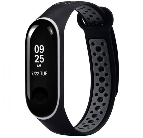 Ремешок для фитнес-браслета Xiaomi Mi Band 3 / 4 Sport -Black /  Gray