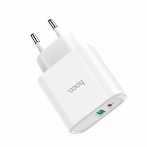 Сетевое зарядное устройство Hoco C57A Speed PD + Quick Charge 3.0  Type – C + USB – White