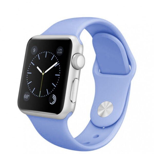 Ремешок силиконовый для Apple Watch 42 mm / 44 mm / 45 mm / 49 mm №15 – Lilac Cream