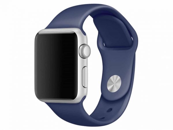 Ремешок силиконовый для Apple Watch 42 mm / 44 mm / 45 mm / 49 mm №9 – Midnight Blue