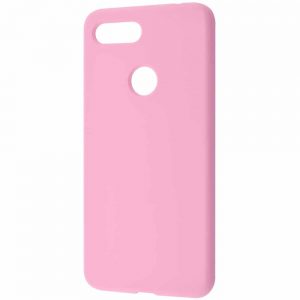 Чехол Silicone Case WAVE Full с микрофиброй для Xiaomi Mi 8 Lite / Mi 8 Youth (Mi 8X) – Light pink