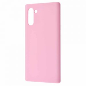 Чехол Silicone Case WAVE Full с микрофиброй для Samsung Galaxy Note 10 (N970) – Light pink