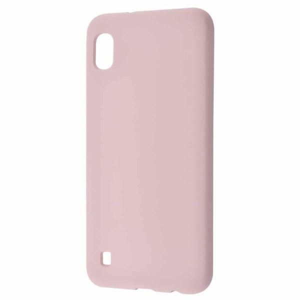 Чехол Silicone Case WAVE Full с микрофиброй для Samsung Galaxy A10 2019 (A105) – Pink sand