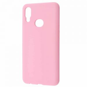 Чехол Silicone Case WAVE Full с микрофиброй для Samsung Galaxy A10s 2019 (A107) – Light pink