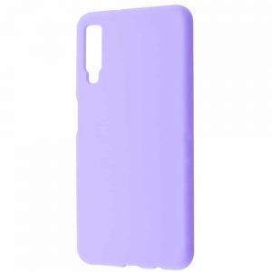 Чехол Silicone Case WAVE Full с микрофиброй для Samsung Galaxy A7 2018 A750 – Light purple