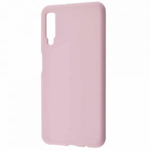 Чехол Silicone Case WAVE Full с микрофиброй для Samsung Galaxy A7 2018 A750 – Pink sand