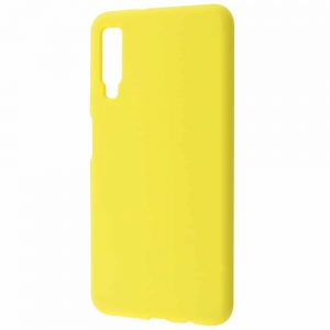 Чехол Silicone Case WAVE Full с микрофиброй для Samsung Galaxy A7 2018 A750 – Yellow