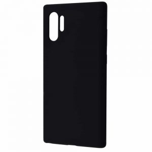 Чехол Silicone Case WAVE Full с микрофиброй для Samsung Galaxy Note 10 Plus (N975) – Black