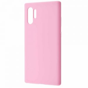 Чехол Silicone Case WAVE Full с микрофиброй для Samsung Galaxy Note 10 Plus (N975) – Light pink
