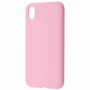 Чехол Silicone Case WAVE Full с микрофиброй для Huawei Y5 2019 – Light pink