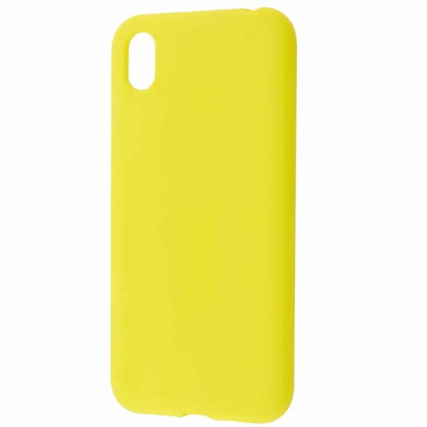 Чехол Silicone Case WAVE Full с микрофиброй для Huawei Y5 2019 – Yellow