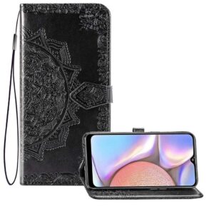 Кожаный чехол-книжка Art Case с визитницей для Samsung Galaxy A10s 2019 (A107) – Черный