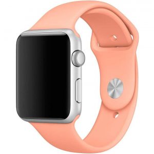 Ремешок силиконовый для Apple Watch 42 mm / 44 mm / SE 44 mm / 45mm № 25 – Flamingo