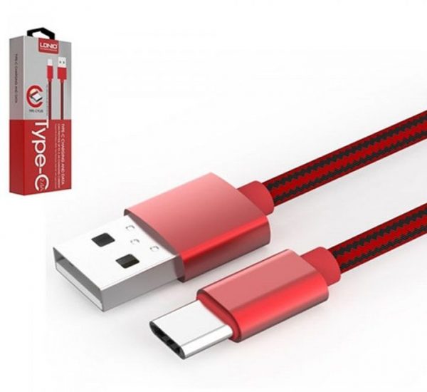 Кабель LDNIO LS60 USB to TYPE-C 2.4A 1м Red