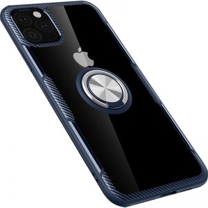 Чехол TPU+PC Deen CrystalRing с креплением под магнитный держатель для Iphone 11 Pro — Темно-синий