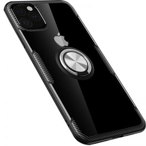 Чехол TPU+PC Deen CrystalRing с креплением под магнитный держатель для Iphone 11 Pro — Черный