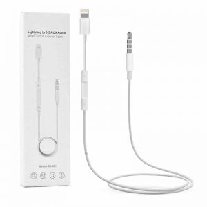 Кабель AUX Apple Lightning Audio MH021- White