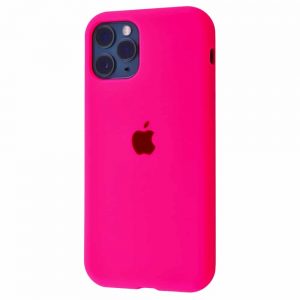 Оригинальный чехол Silicone Cover 360 с микрофиброй для  Iphone 11 – Bright pink