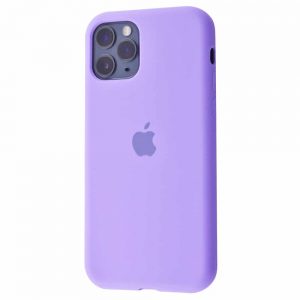 Оригинальный чехол Silicone Cover 360 с микрофиброй для  Iphone 11 – Light purple
