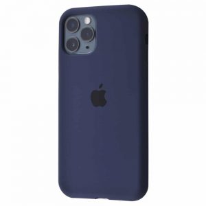 Оригинальный чехол Silicone Cover 360 с микрофиброй для  Iphone 11 – Midnight blue