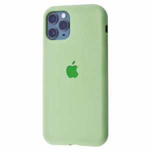 Оригинальный чехол Silicone Cover 360 с микрофиброй для  Iphone 11 – Mint gum