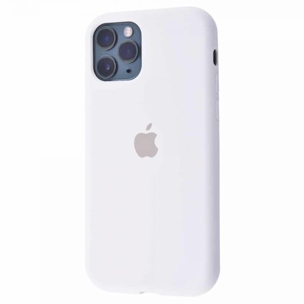 Оригинальный чехол Silicone Cover 360 с микрофиброй для  Iphone 11 – White