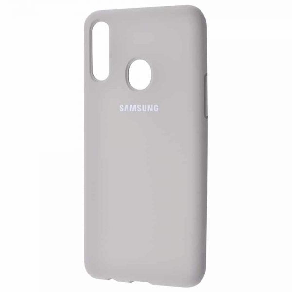 Оригинальный чехол Silicone Cover 360 с микрофиброй для Samsung Galaxy A20s 2019 (A207) – Gray