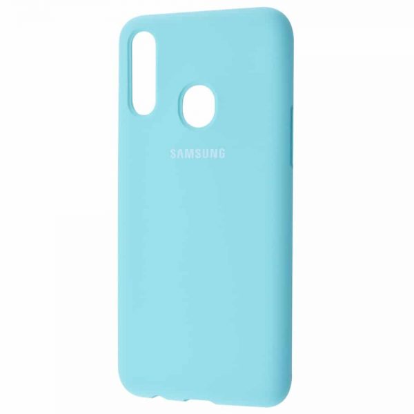 Оригинальный чехол Silicone Cover 360 с микрофиброй для Samsung Galaxy A20s 2019 (A207) – Turquoise