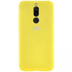 Оригинальный чехол Silicone Cover 360 с микрофиброй для Xiaomi Redmi 8 / 8A – Желтый / Yellow