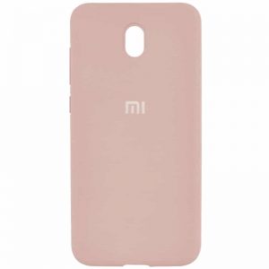 Оригинальный чехол Silicone Cover 360 с микрофиброй для Xiaomi Redmi 8A – Розовый / Pink Sand
