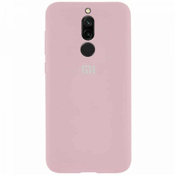 Оригинальный чехол Silicone Cover 360 с микрофиброй для Xiaomi Redmi 8 / 8A – Розовый  / Pink Sand