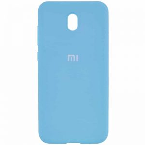 Оригинальный чехол Silicone Cover 360 с микрофиброй для Xiaomi Redmi 8A – Голубой / Light Blue