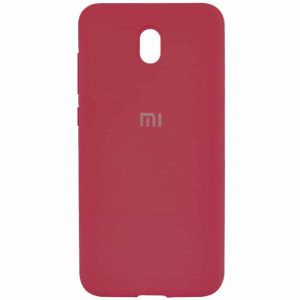 Оригинальный чехол Silicone Cover 360 с микрофиброй для Xiaomi Redmi 8A – Розовый / Hot Pink
