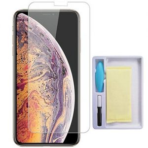 Защитное стекло 3D / 5D UV Full Glue с УФ клеем для Iphone XS Max / 11 Pro Max  – Clear