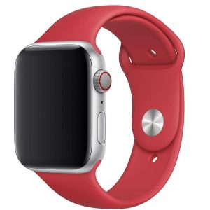 Ремешок силиконовый для Apple Watch 42 mm / 44 mm / 45 mm / 49 mm №24 – Rouge