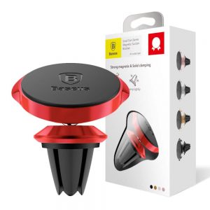 Автомобильный держатель Baseus Small ears series Magnetic suction bracket (Air outlet type) – Red