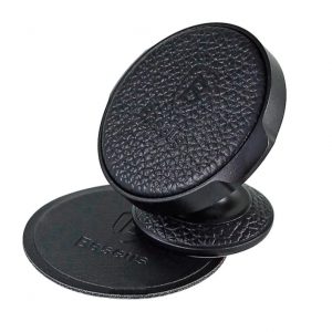 Автомобильный держатель Baseus Small Ears Magnetic Leather Type – Black