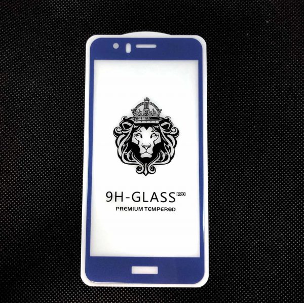 Защитное стекло 3D (5D) Perfect Glass Full Glue Lion на весь экран для Huawei Honor 8 – Blue