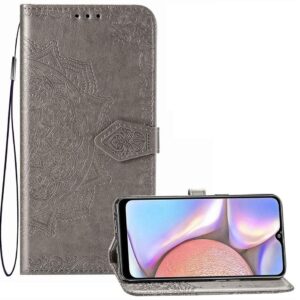 Кожаный чехол-книжка Art Case с визитницей для Samsung Galaxy A10s 2019 (A107) – Серый