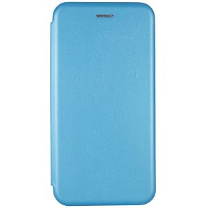 Кожаный чехол-книжка 360 с визитницей для Xiaomi Redmi Note 8 Pro – Голубой