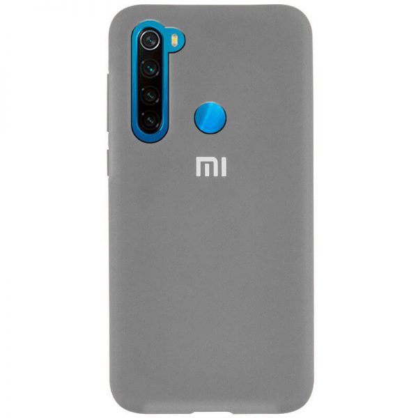 Оригинальный чехол Silicone Cover 360 с микрофиброй для Xiaomi Redmi Note 8T – Серый / Grey