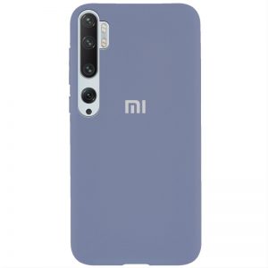 Оригинальный чехол Silicone Cover 360 с микрофиброй для Xiaomi Mi Note 10 / Mi Note 10 Pro – Серый / Lavender