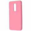Оригинальный чехол Silicone Cover 360 с микрофиброй для OnePlus 7 Pro – Light pink