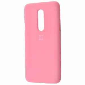 Оригинальный чехол Silicone Cover 360 с микрофиброй для OnePlus 7 Pro – Light pink