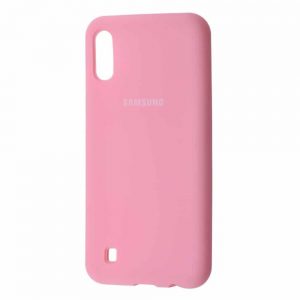 Оригинальный чехол Silicone Cover 360 с микрофиброй для  Samsung Galaxy M10 – Light pink